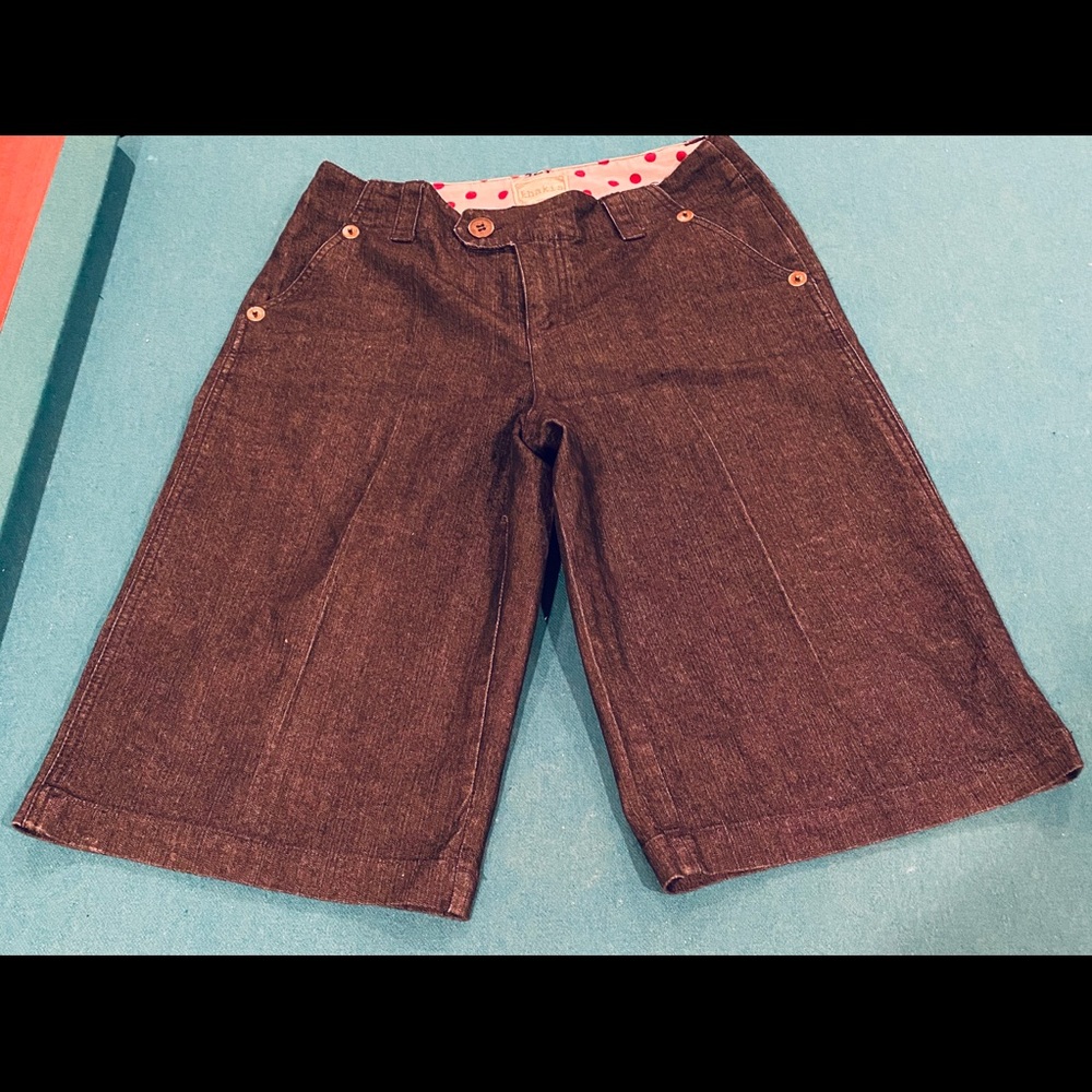 Khaki denim shorts